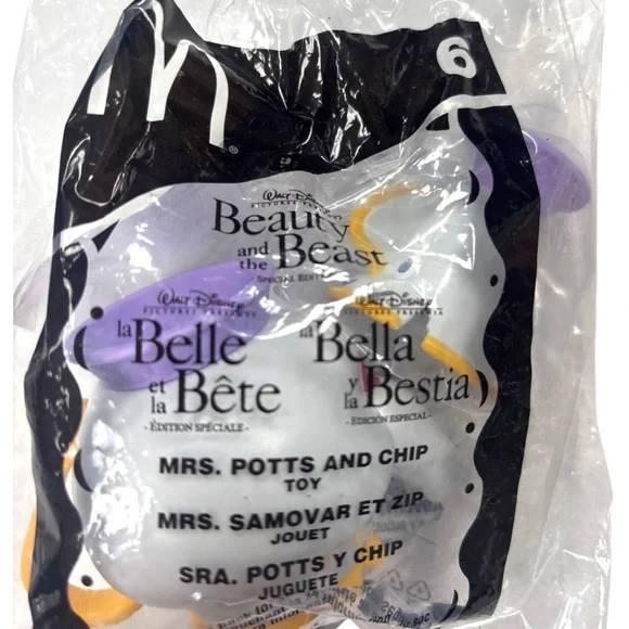 2002 McDonalds Beauty And The Beast Happy Meal Toys Full Set Plus - Picture 8 of 10